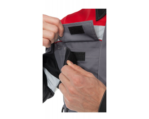 Куртка мужская летняя "Виват" серо-черно-красная