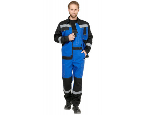 Костюм мужской рабочий летний "Гудзон" NEW василек-черный